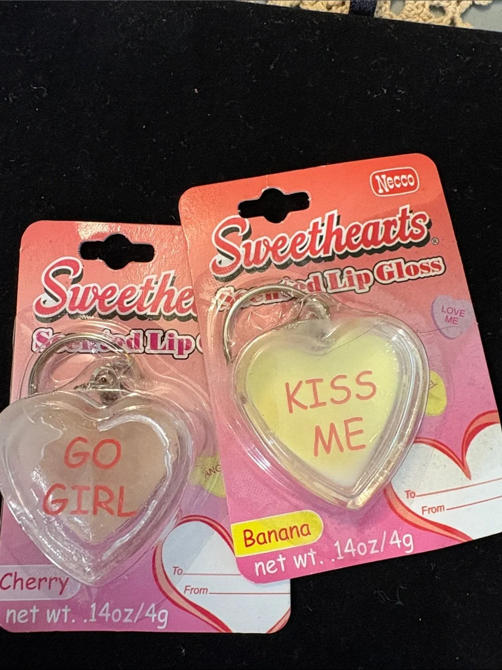 Necco Sweethearts Heart Shaped Lip Gloss - Pink 'Go Girl' (2)